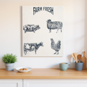 farmhouse animals wall art
