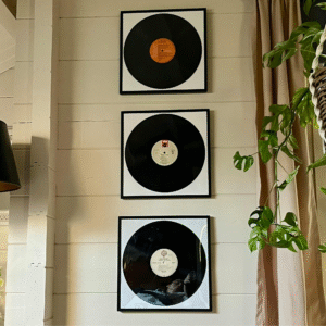 Repurpose records in a frame wall art.