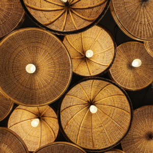 Basket light fixture.