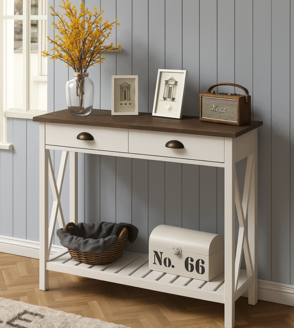 white wooden storage box no.66