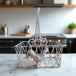 rustic chicken wire basket – farmhouse storage & décor