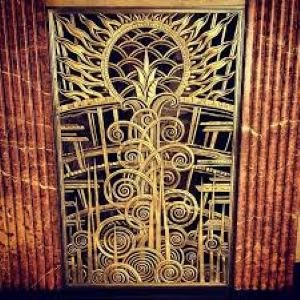 Metal Art Deco art work.