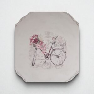 floral vintage bicycle décor table
