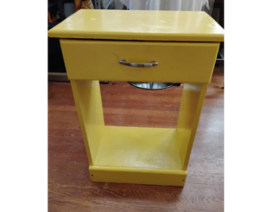 Yellow end table.