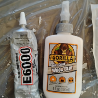 Wood glue and E6000 glue.