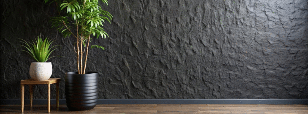 Accent wall with plants