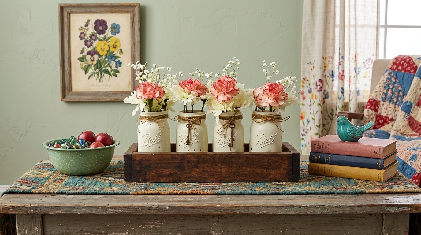 Modern Farmhouse Mason Jar Centerpiece - Image 3