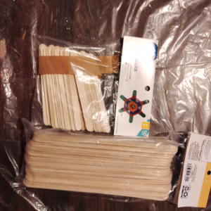 Assorted popsicle sticks