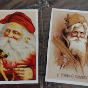 Two Santa tissue papers.