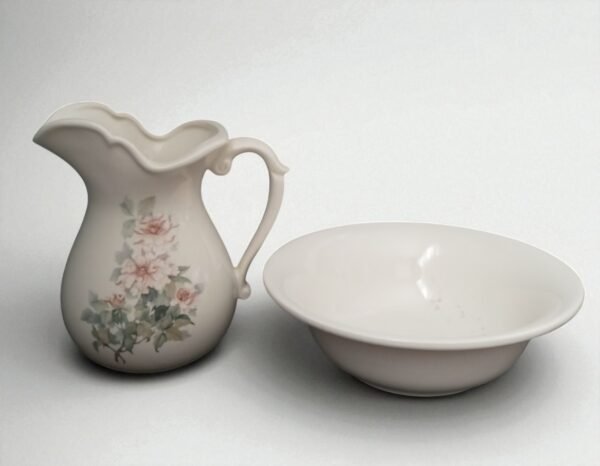 vintage pitcher and wash basin