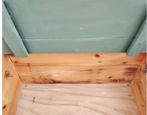 Paint green inside of trunk lid.
