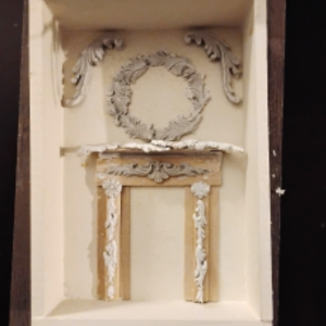 Craft fireplace with garland mold
