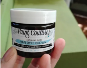 Van Dyke Brown glaze stain.