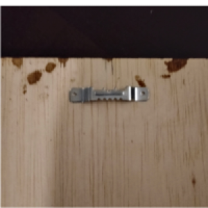  Wall hook added to the back of wood for hanging.