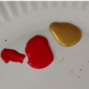 Red and gold paint
