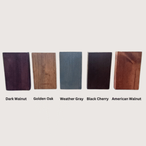 Stained wood sample