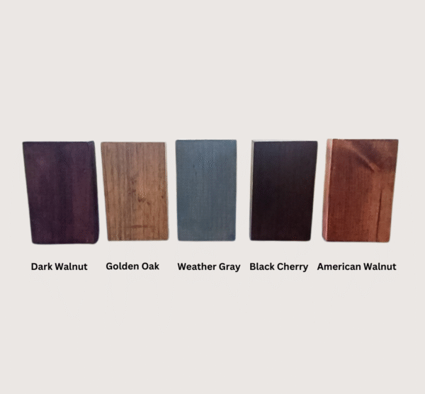 Stained wood sample