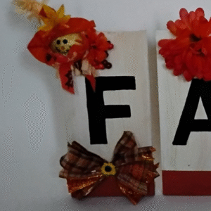 Fall sign the F with a messy bow
