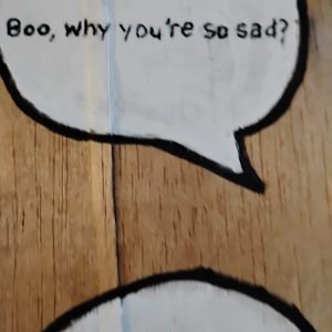 Painted message.