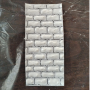 Sketch brick and added puff paint