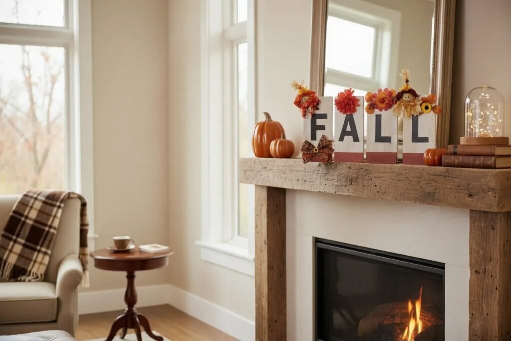 Fall sign displayed.