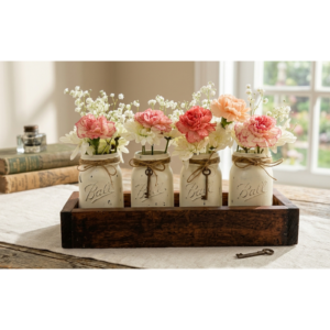 Modern Farmhouse Mason Jar Centerpiece