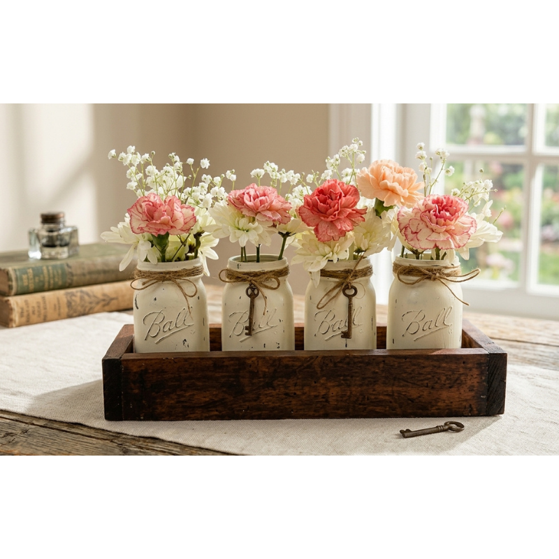 Modern Farmhouse Mason Jar Centerpiece