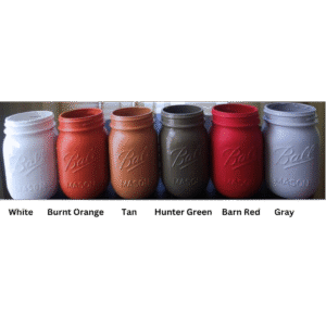 painted mason jars centerpiece, 4 set