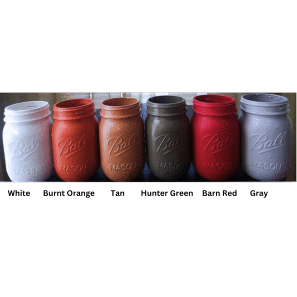 painted mason jars centerpiece, 4 set