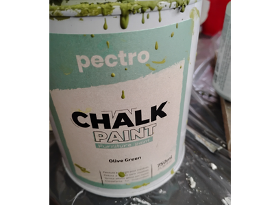 Olive green chalk paint